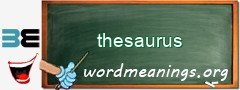 WordMeaning blackboard for thesaurus